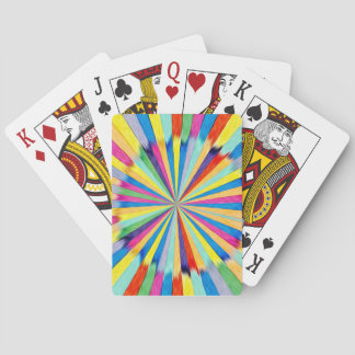 Farbenfroher radialer Ausbruch Spielkarten