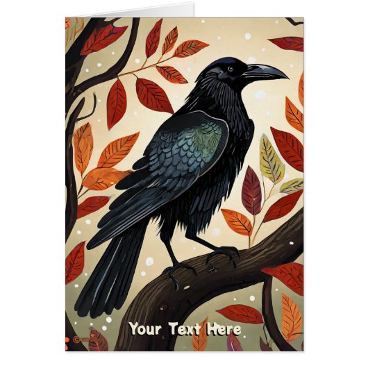 Farbenfroher Raven in einem Baum (Vorne)