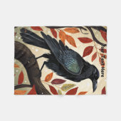 Farbenfroher Raven in einem Baum Fleecedecke (Vorderseite (Horizontal))