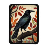 Farbenfroher Raven in einem Baum Magnet (Vertikal)