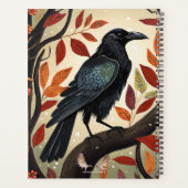 Farbenfroher Raven in einem Baum Planer (Rückseite)