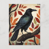 Farbenfroher Raven in einem Baum Postkarte (Vorderseite)