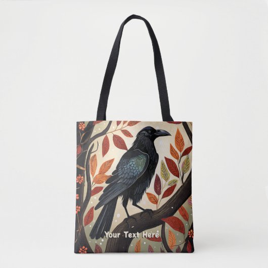 Farbenfroher Raven in einem Baum Tasche (Vorderseite)