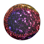 Farbenfroher Regenbogen-Attrappe Glitter Funken Bl Baseball (Vorderseite Links)