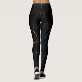 Farbenfroher Regenbogen auf der Blume Black Chic Leggings (Rückseite)