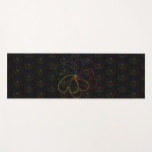 Farbenfroher Regenbogen auf der Blume Black Chic Yogamatte (Vorderseite (Horizontal))