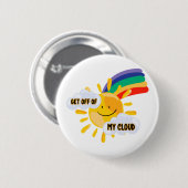 Farbenfroher Regenbogen aus meiner Cloud Button (Vorne & Hinten)