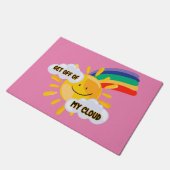 Farbenfroher Regenbogen aus meiner Cloud Fußmatte (Schrägansicht)