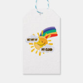 Farbenfroher Regenbogen aus meiner Cloud Geschenkanhänger (Rückseite)