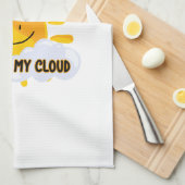 Farbenfroher Regenbogen aus meiner Cloud Geschirrtuch (Viertel Falte)