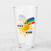 Farbenfroher Regenbogen aus meiner Cloud Glas (Vorderseite)