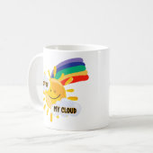 Farbenfroher Regenbogen aus meiner Cloud Kaffeetasse (Vorderseite Links)