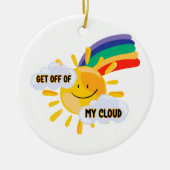 Farbenfroher Regenbogen aus meiner Cloud Keramik Ornament (Vorne)