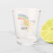 Farbenfroher Regenbogen aus meiner Cloud Schnapsglas (Rückseite)