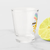 Farbenfroher Regenbogen aus meiner Cloud Schnapsglas (Links)