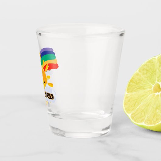 Farbenfroher Regenbogen aus meiner Cloud Schnapsglas (Rechts)