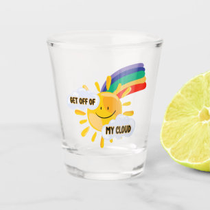 Farbenfroher Regenbogen aus meiner Cloud Schnapsglas