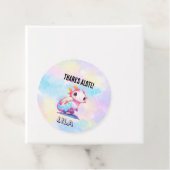 Farbenfroher Regenbogen Axolotl Geburtstag Geschenkanhänger (Beispiel)