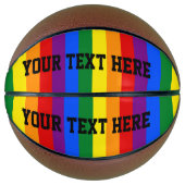 Farbenfroher Regenbogen Basketball (Vorderseite)