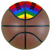 Farbenfroher Regenbogen Basketball (Rechts)
