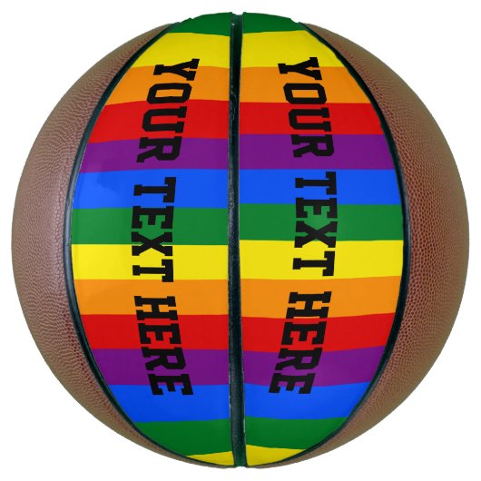 Farbenfroher Regenbogen Basketball (Vertikal)
