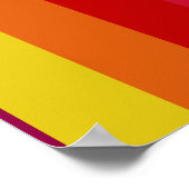 Farbenfroher Regenbogen Behalte Ruhe und Text indi Poster (Ecke)
