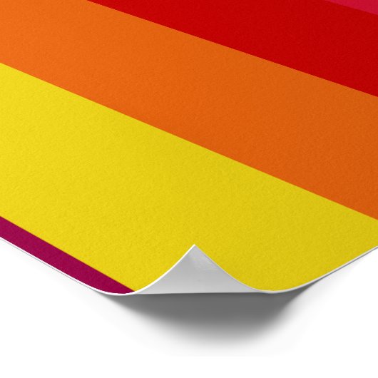 Farbenfroher Regenbogen Behalte Ruhe und Text indi Poster (Ecke)