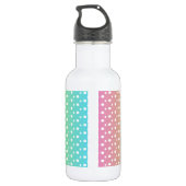 Farbenfroher Regenbogen-Blasengradient Edelstahlflasche (Rückseite)