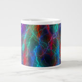 Farbenfroher Regenbogen Blitz Sturm Jumbo-Tasse (Vorderseite)