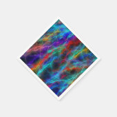 Farbenfroher Regenbogen Blitz Sturm Serviette (Ecke)