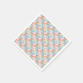 Farbenfroher Regenbogen, Cloud und Star Serviette (Ecke)