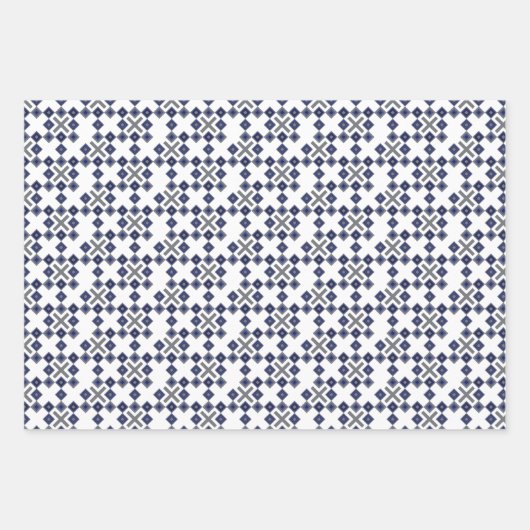 Farbenfroher Regenbogen Confetti Dreieck Zigzag Geschenkpapier Set (Vorderseite 3)