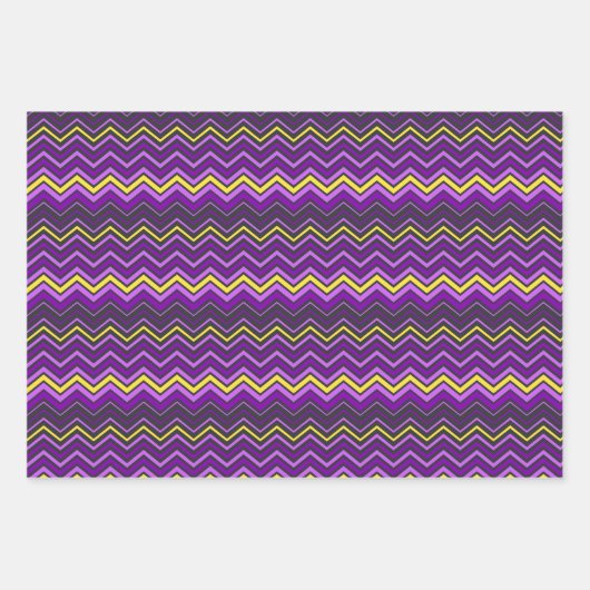 Farbenfroher Regenbogen Confetti Dreieck Zigzag Geschenkpapier Set (Vorderseite 2)