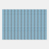 Farbenfroher Regenbogen Confetti Dreieck Zigzag Geschenkpapier Set (Vorderseite)