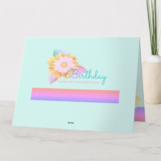 Farbenfroher Regenbogen gestylt Karte (Rückseite)