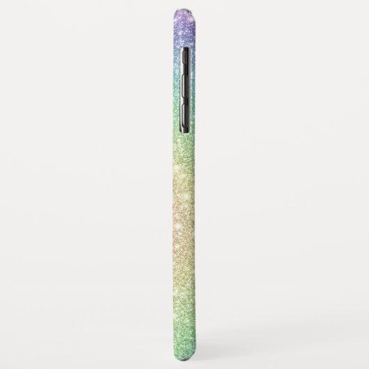 Farbenfroher Regenbogen Glitzer Spirale Trendy Case-Mate iPhone Hülle (Hinten/Links)