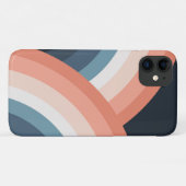 Farbenfroher Regenbogen im Doppel-Retro-Stil Case-Mate iPhone Hülle (Rückseite (Horizontal))