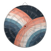 Farbenfroher Regenbogen im Doppel-Retro-Stil Dartscheibe (vorne)