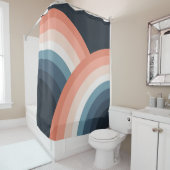 Farbenfroher Regenbogen im Doppel-Retro-Stil Duschvorhang (Beispiel)
