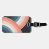 Farbenfroher Regenbogen im Doppel-Retro-Stil Gepäckanhänger (Vorderseite horizontal)