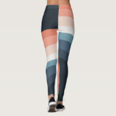 Farbenfroher Regenbogen im Doppel-Retro-Stil Leggings (Rückseite)