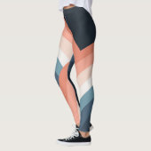 Farbenfroher Regenbogen im Doppel-Retro-Stil Leggings (Links)