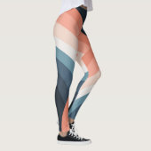 Farbenfroher Regenbogen im Doppel-Retro-Stil Leggings (Rechts)