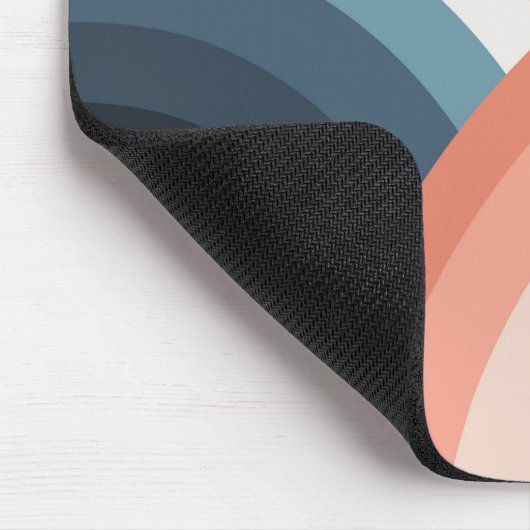 Farbenfroher Regenbogen im Doppel-Retro-Stil Mousepad (Ecke)