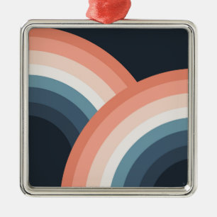 Farbenfroher Regenbogen im Doppel-Retro-Stil Ornament Aus Metall