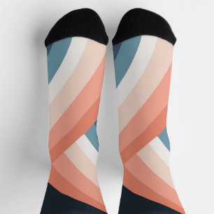 Farbenfroher Regenbogen im Doppel-Retro-Stil Socken