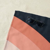 Farbenfroher Regenbogen im Doppel-Retro-Stil Strandtuch (Beispiel)