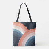 Farbenfroher Regenbogen im Doppel-Retro-Stil Tasche (Rückseite)