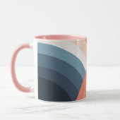 Farbenfroher Regenbogen im Doppel-Retro-Stil Tasse (Links)
