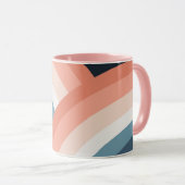 Farbenfroher Regenbogen im Doppel-Retro-Stil Tasse (VorderseiteRechts)